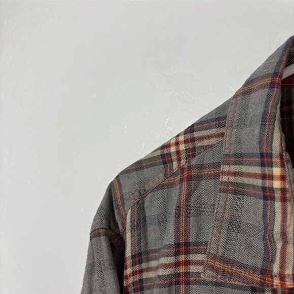 Carbon2Cobalt Shirt Mens Large Gray Plaid Long Sleeve Cotton Button Front - Picture 2 of 6